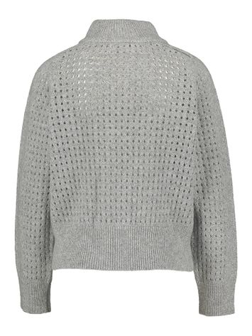 Zilverkleurige cardigan met merino wol Finca Gigue