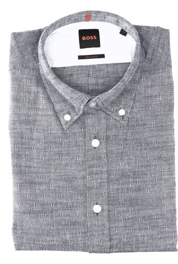Blauwkleurig katoenen hemd (regular fit) met lange mouwen Hugo Boss