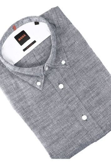 Blauwkleurig katoenen hemd (regular fit) met lange mouwen Hugo Boss