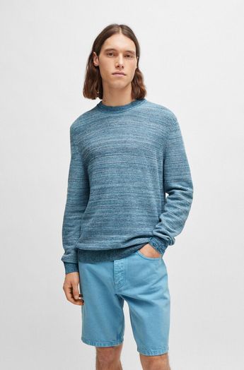 Blauwe pull met ronde hals Aspok Hugo Boss