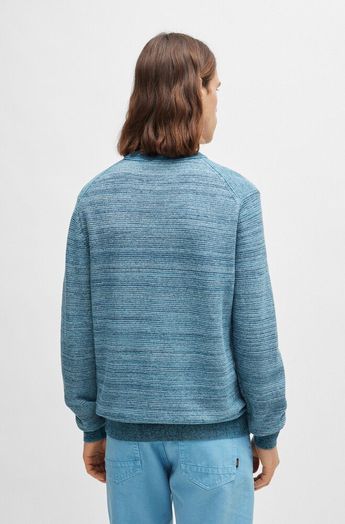 Blauwe pull met ronde hals Aspok Hugo Boss
