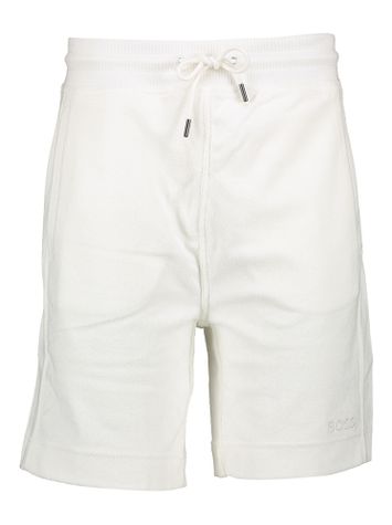 Witte short in badstof Boss