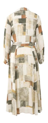 Ecru jurk met print Marie Mero