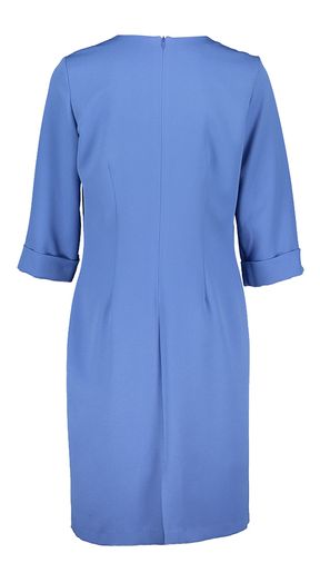 Blauwe geklede jurk met v-hals Marie Mero