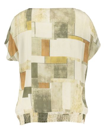 Ecru blouse in multicolor print Marie Méro
