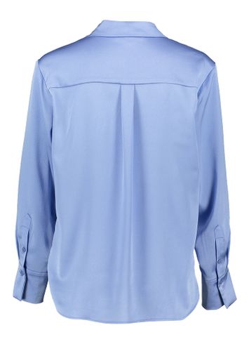 Licht blauwe soepelvallende bloes Marie Mero