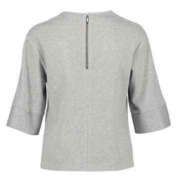 Grijze blouse met motief en drie kwart mouwen Marie Méro