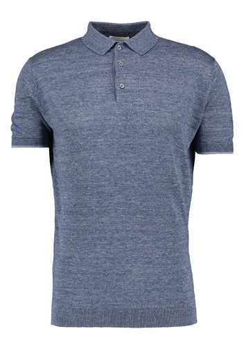 Blauwkleurige linnen polo Gentiluomo