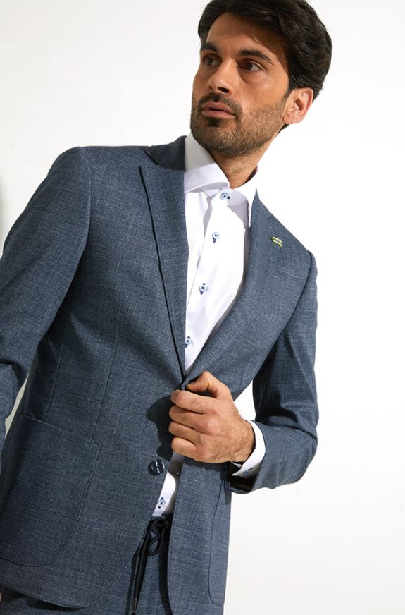 Blauwe denim blazer Benvenuto