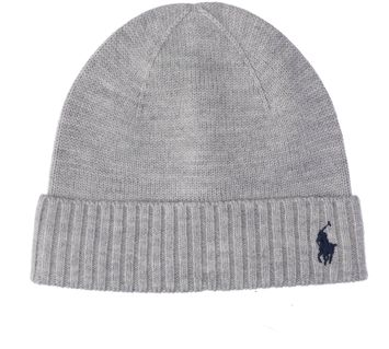Lichtgrijze wollen muts Ralph Lauren