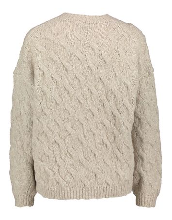 Beige kabeltrui Ramea Drykorn 