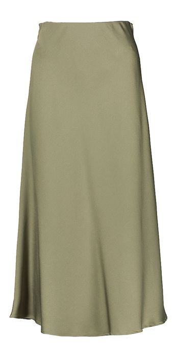 Kaki kleurige rok in satijnlook Ura Drykorn