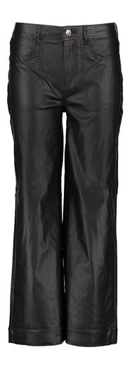 Zwarte broek in leaether look met hoge taille Florence Desires