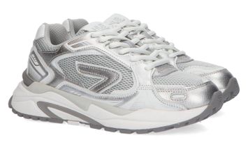 Zilverkleurige lage sneakers Hub