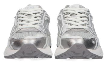 Zilverkleurige lage sneakers Hub