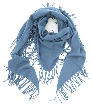 Blauwe sjaal met franjes Herzen's 