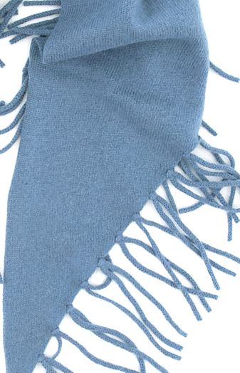 Blauwe sjaal met franjes Herzen's 