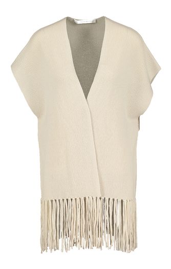 Beige wollen poncho Herzen's