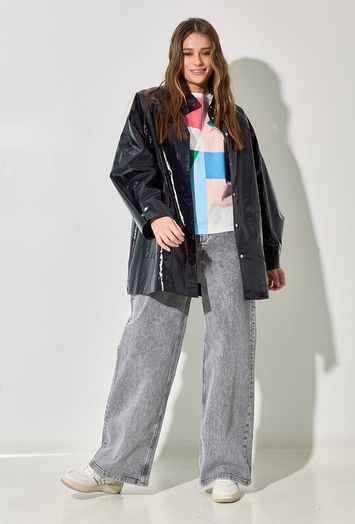 Grijze straight jeans By-Bar