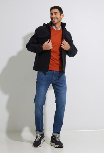 Oranje pull met ronde hals Sun68