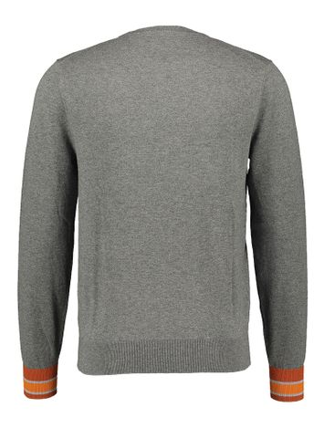 Grijze pull met oranje accenten en merklogo Sun 68