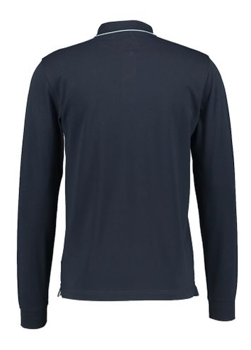 Donkerblauwe polo met lange mouwen Sun68