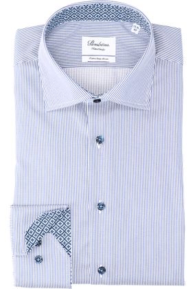 Stenströms Blue stripes katoenen hemd ( regular fit) met extra lange mouwen