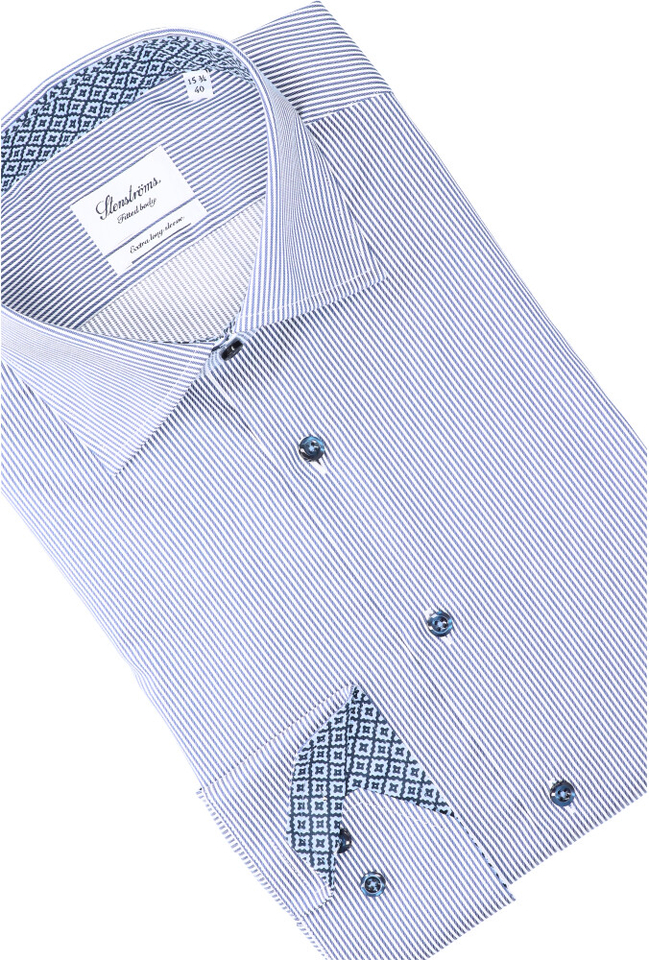 Blue stripes katoenen hemd ( regular fit) met extra lange mouwen Stenströms