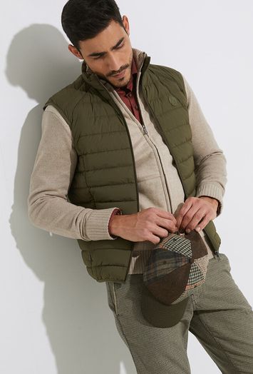 Bruinkleurige wollen pet in verschillende motieven Hackett
