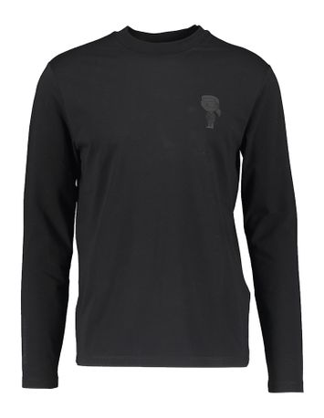 Zwarte t-shirt met lange mouwen Karl Lagerfeld 