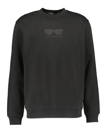 Zwarte sweater met ronde hals Karl Lagerfeld