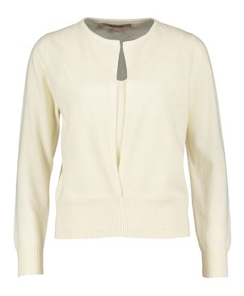 Ecru wollen trui met detail Karine Wool Natan 