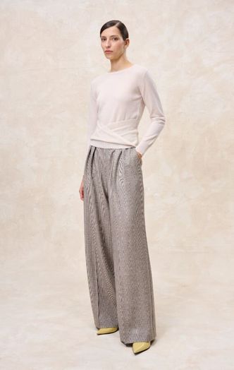 Beige trui met wol en cashmere Kleo Woolcash
