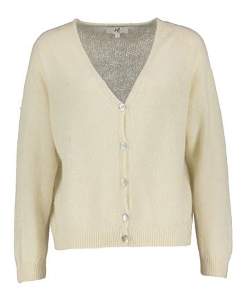 Ecru wollen gilet met knopen Flora Jeff