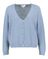 Blauwe gilet met aplaca wol Flora Jeff