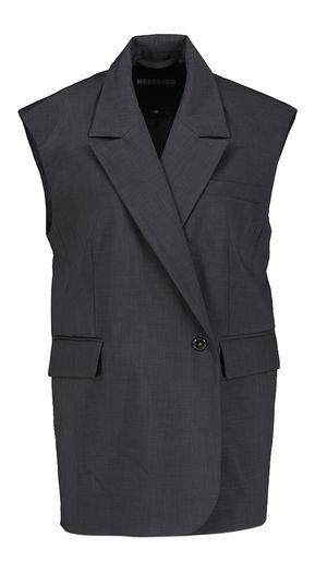 Donkerblaue mouwloze vest Averill Herskind