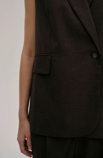 Donkerblaue mouwloze vest Averill Herskind