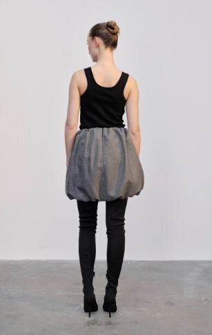 Grijze pof rok Evans Skirt Herskind