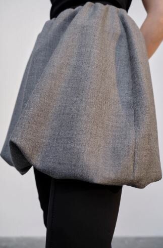 Grijze pof rok Evans Skirt Herskind