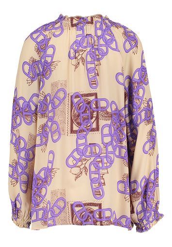 Oudroze bloes met print Janet YESS
