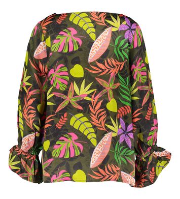 Multicolor blouse met plantenmotief Nele Yess