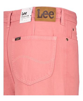 Roze wide leg jeans met hoge taille Lee