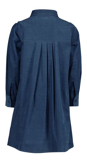 Blauw kleed met knopen en borstzak Hedy AO76