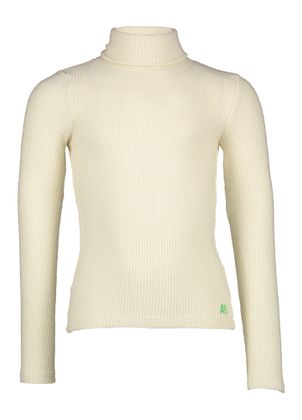 AO76 Ecru t-shirt met lange mouwen en rolkraag Alora