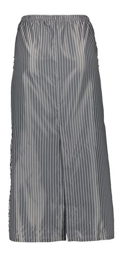 Zilverkleurige glanzende halflange rok met pailletten en gestreepte achterkant Joletty Baum und Pferdgarten
