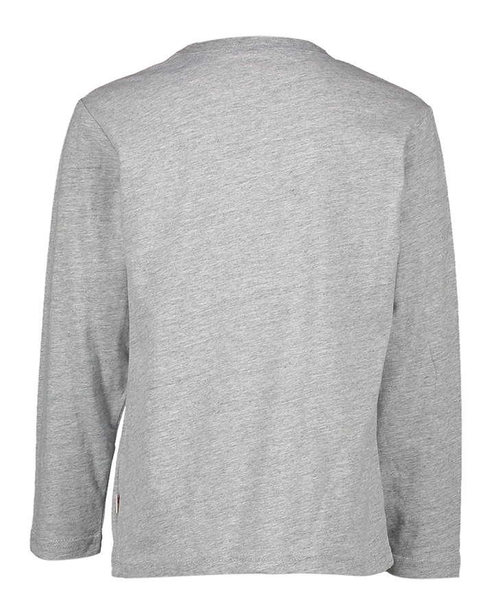 Grijze t-shirt met lange mouwen en opdruk Mathew AO76