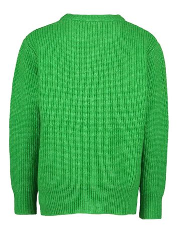 Groene gebreide sweater met ronde hals Damon AO76