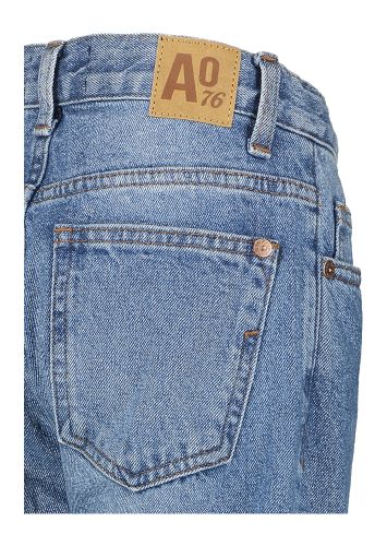 Blauwe straight jeans Finn AO76