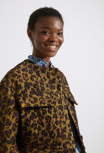 Multicolor vest in luipaardjacquard Gallant Essentiel