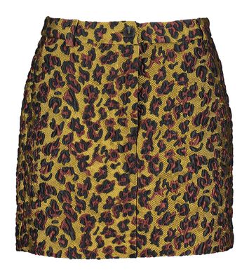 Multicolor minirok in luipaardjacquard Generic Essentiel
